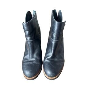 Ugg Black Wedge Booties Sz 9